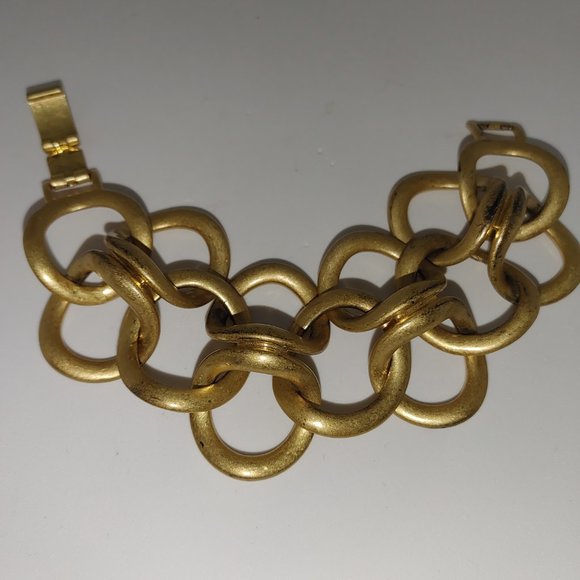 Stella & Dot RARE, Highly Sought After Brushed Gold Necklace & Bracelet - Sample - Picture 2 of 3